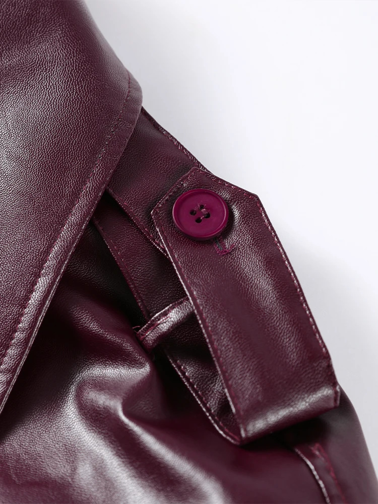 Vintage Pu Leather Women Short Jacket Fashion Lapel Collar Loose Long Sleeves Coat Female Autumn Locomotive Ladies Streetwear 241223