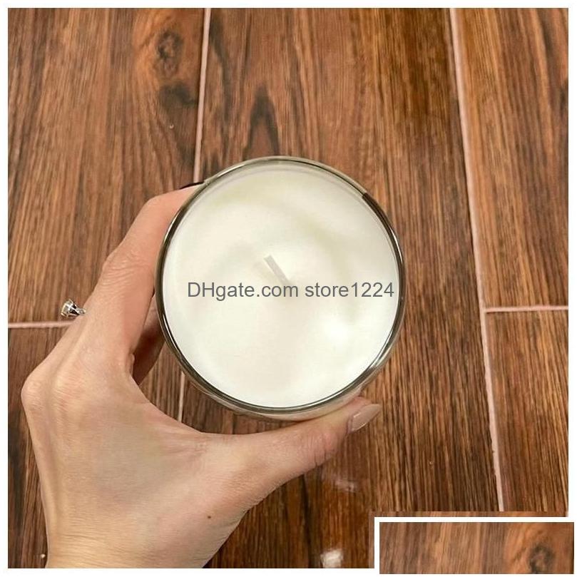 Candle 245G Santal 26 Cedre 11 Laurier 62 Petit Grain 21 Calone 17 Scented Candles Bougie Parfum Wax Grasse New York Long Last Drop D Ot4A2 w250411