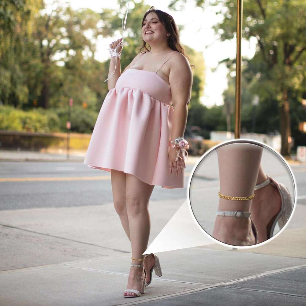 Plus Size Ankle Bracelets for Women Extra Large 10"+2" Adjustable 14K Real Gold Plated Trendy Anklet with Strong Lobster Clasp Cuban k, Figa
