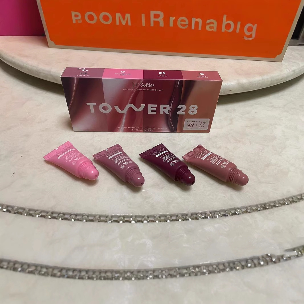 Makeup Tower 28 Gloss lil softies Lip Care Kit watermelon kiwi sugar plum ube vanilla dulce de leche Moisturizes hydrates nourishes lips Beauty Cosmet