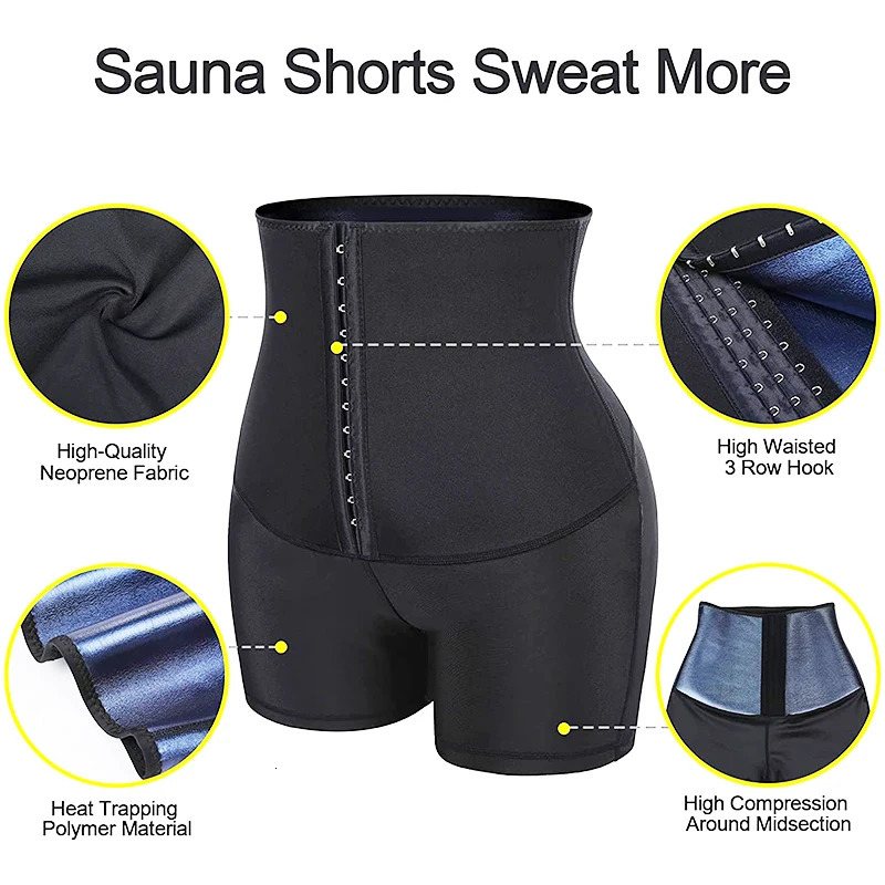 MISSMOLY Sweat Sauna Panties Body Shaper Shorts Weight Loss Slimming Shapewear Waist Trainer Tummy Control Thermo Leggings 241225