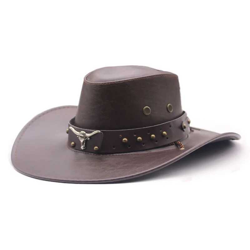 Mens and Womens Fashion Western Cowboy Hat Outdoor Sunshade Jazz Hat Adjustable Knight Hat W241225