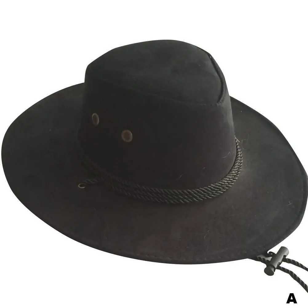 1 piece of denim sun hat synthetic leather womens fashion western denim big chest suitable for travel W241225
