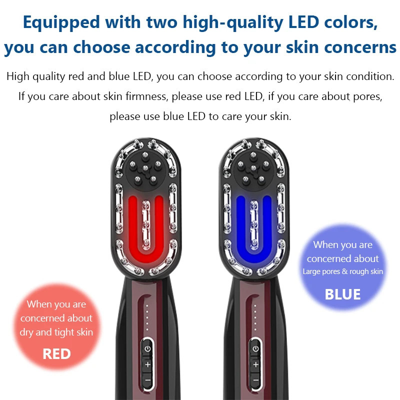 Head Massage Comb EMS Red Blue Light Scalp Medication Device To Prevent Hair Loss Hair Comb Full Body Massage 241225