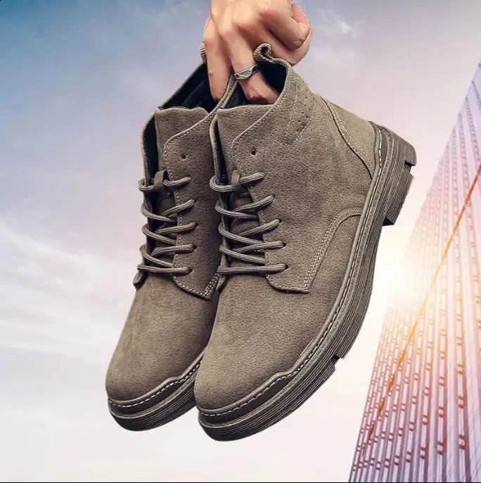 Low-cut British Mens Ankle Boots Wild Trend Summer Male Martin Boots Casual Male Tooling Boots Non-slip Breathable 241226