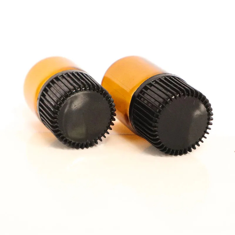 20/50/100/200PCS Mini Empty Glass Amber Essential Oil Bottle with Orifice Reducer Refillable Vials Cosmetic Sample Test Tube 241225