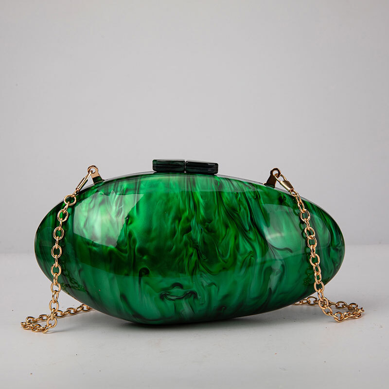 Pearl Acrylic Evening Bags Designer Clutch Purse Mini Women's Wallet Shell Chain Shoulder Crossbody Wedding Party Handbag