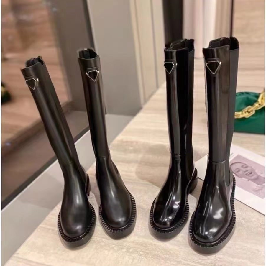 2024Winter Knee High Designer Boots Women Toe Shoes Goat suede Natural Genuine Leather Buckle Block Tall boots Lady montage WARORWAR Brand YGN020-995-7