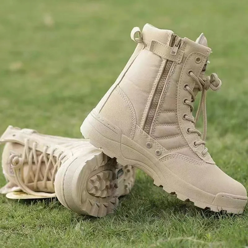 Winter men shoes Tactical Boots Men Special Force Desert Combat Boot Outdoor Hiking Work Safty Shoe 241225