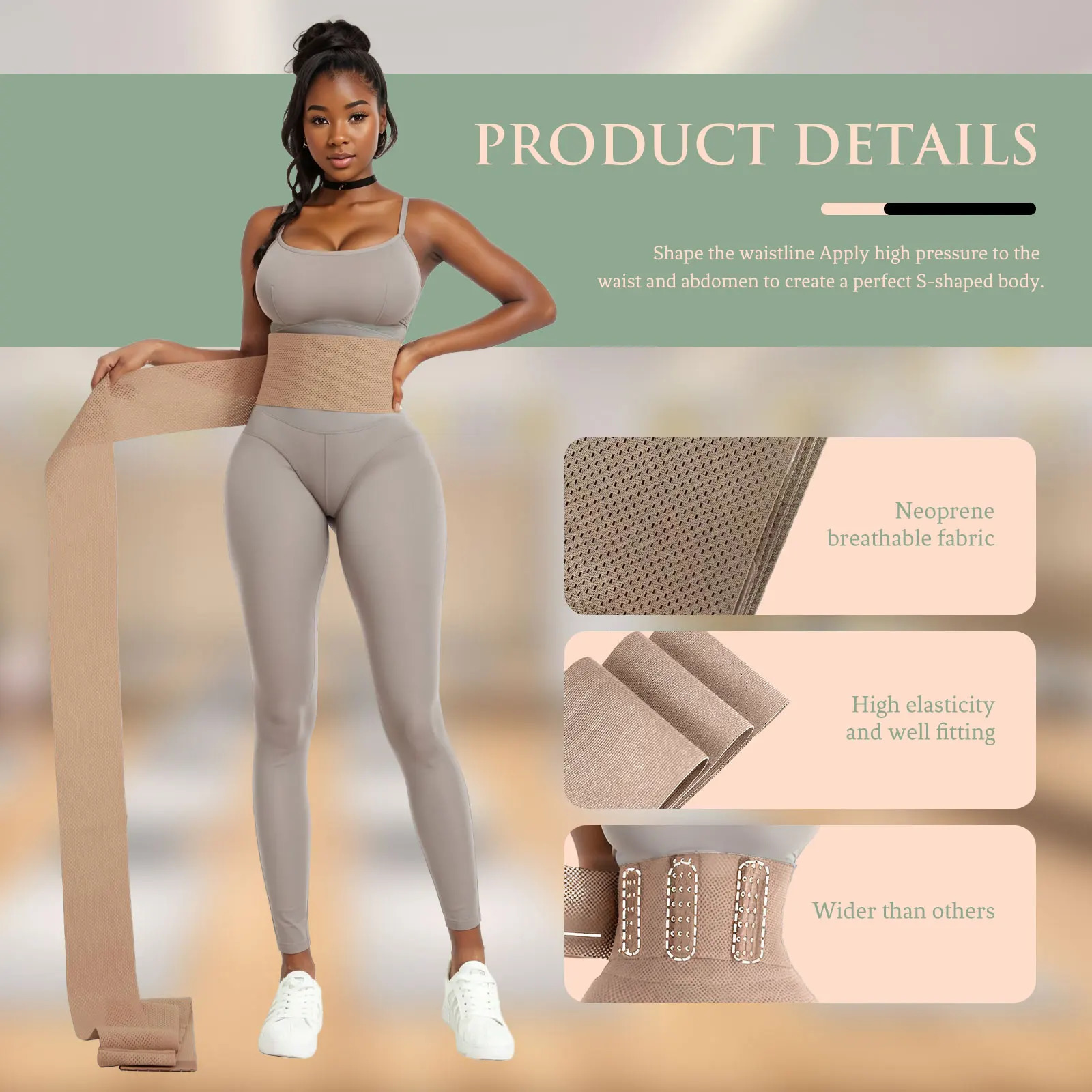 Women Waist Trimmer Belt Tummy Control Waist Cincher Stomach Belly Wrap Abdomen Slimming Shaper Waist Bandage Wrap Trimmer Belt 241225