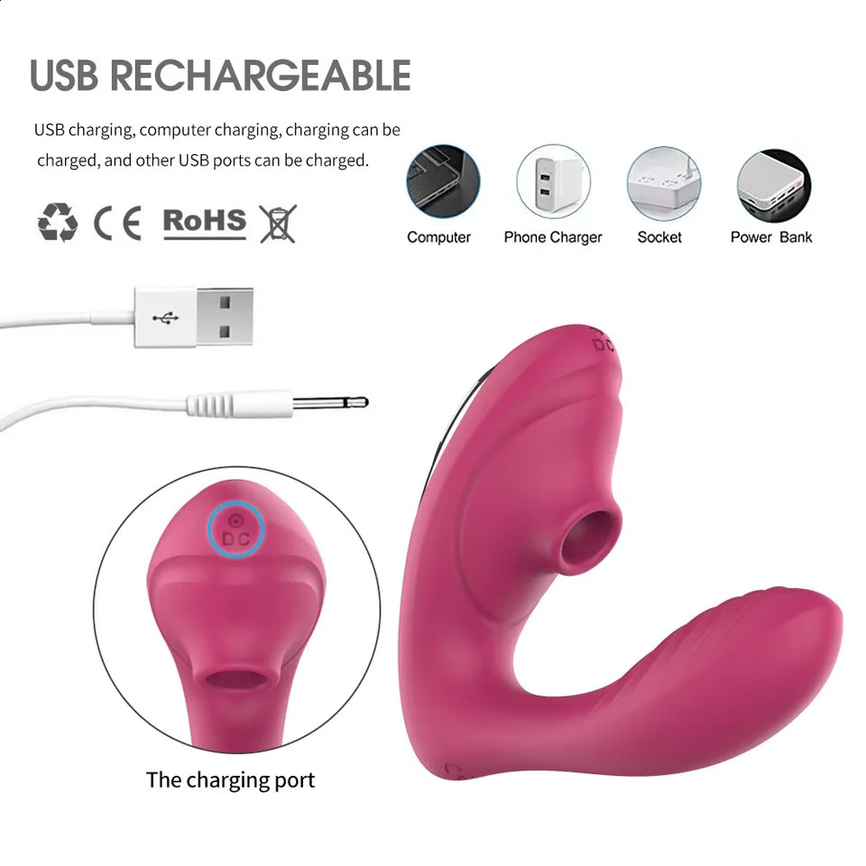 Silicone Vagina Sucking Vibrators 10 Speed Vibrating Oral Sex Clit Sucker Clitoris Stimulator Toys for Woman Masturbation w241226