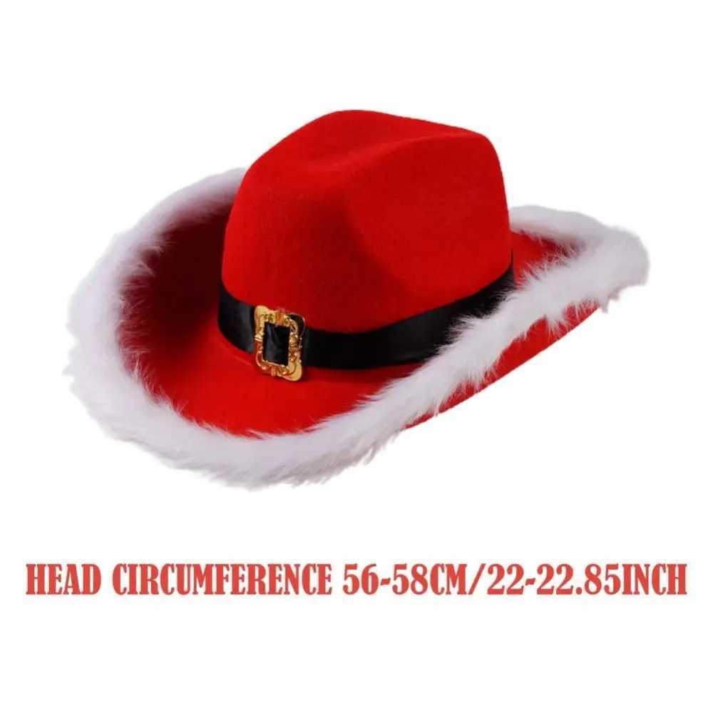 Luminous White Feather Santa Claus Hat Fashion LED Santa Claus Hat Unique Santa Claus Role Playing New Years Day 2025 W241225