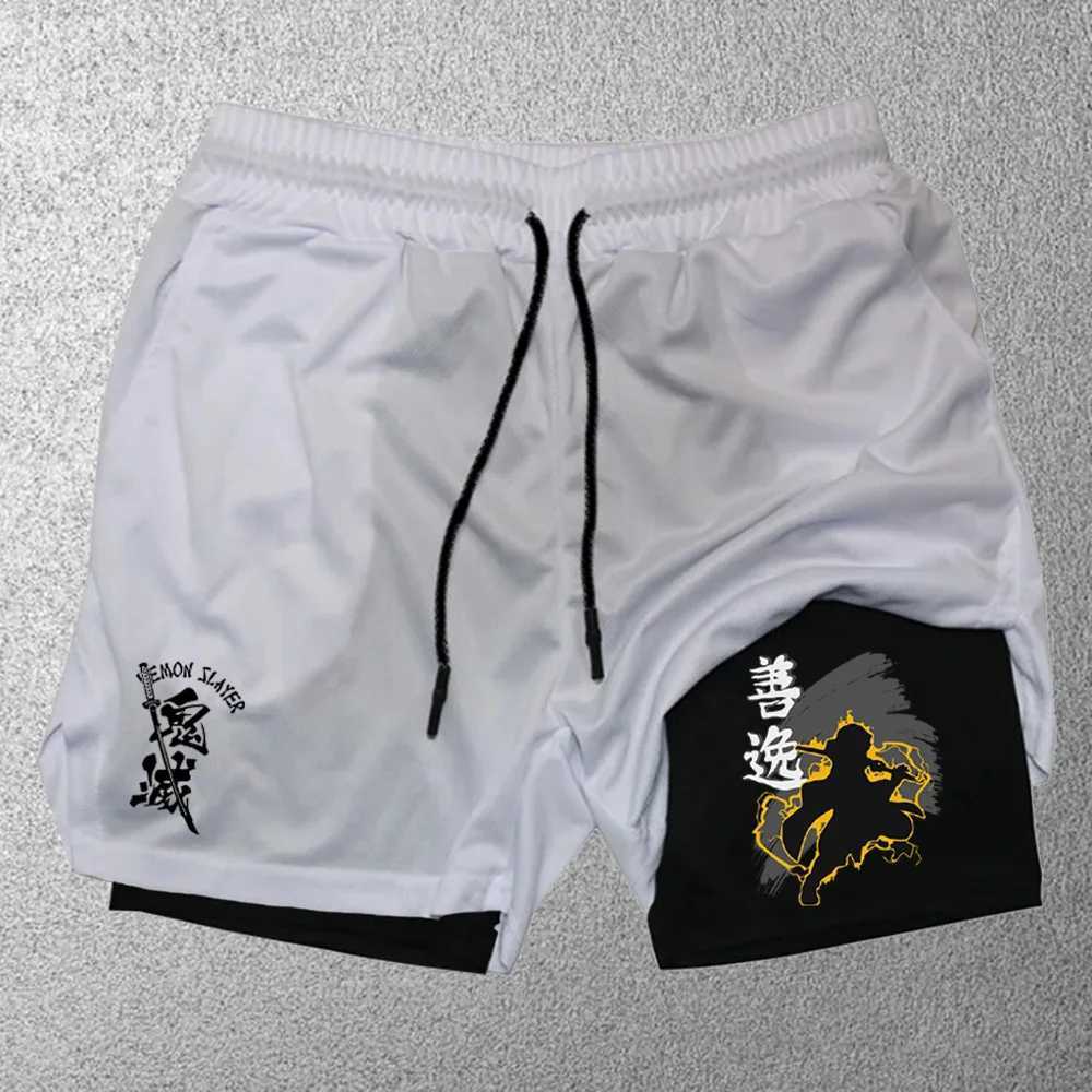 New Multi-functional Double-layer Breathable Shorts Bodybuilding Muscle Training Sports Shorts Mens Hot-selling Shorts S-2XLXJ241226