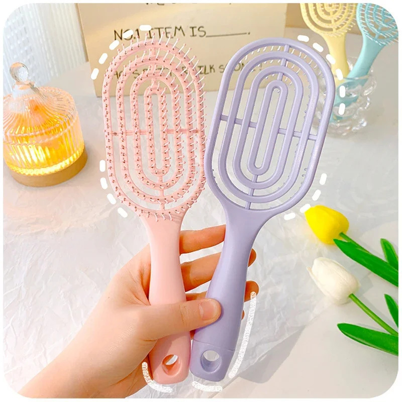Kids Massage Hair Comb Salon Wet Hair Brush Women Hairdressing Styling Hair Tools Anti Static Detangling Hairbrush 241225