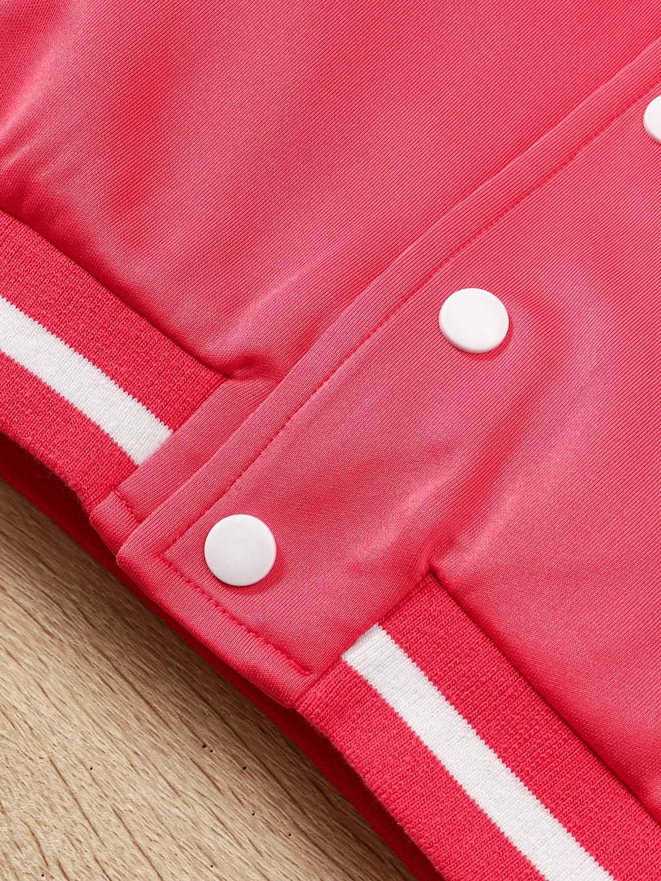 Clothing Sets 2PCS Children Girls Clothes Set Baseball Long Sleeved Overcoat+Short Skirt Fashion Western Style Design Suit Kids Girl 1-8 YearsY241225Q