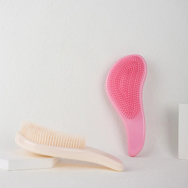 1PCS Anti Static Massage Hair Brush Tangles Detangle Shower Massage Hairbrush Comb Salon Hair Styling Tool Magic Handle Comb 241225