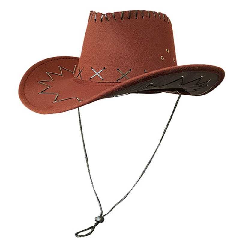 Vintage Western Cowboy C Riding Hiking Jazz Hat Fashion Western Women Panama Outdoor Wedding Decoration Fedoras Sombrero Hombre W241225