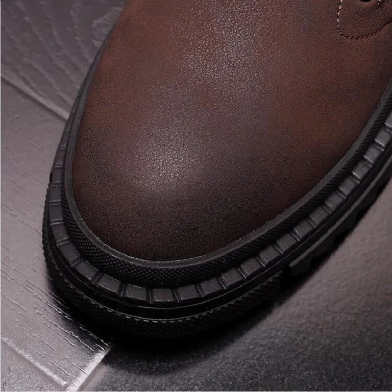 Fashion Martin Boots Men Trainers Driving Black Leather Wedding No Rivets Dress Flats Sneakers Shoes 34 241226