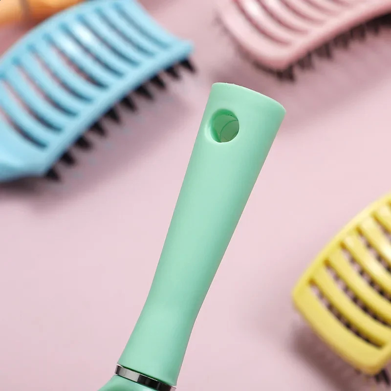 Women Wet Curly Detangle Hair Brush Hair Brush Scalp Massage Comb Hairbrush Bristle Nylon Salon Hairdressing Styling Accessories 241225