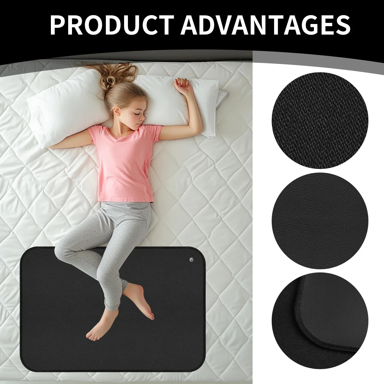 Grounding Mat for Sleep Energy Pain Relief Inflammation Balance Wellness Earth Connected Therapy for Grounding Conductive Rug 241225