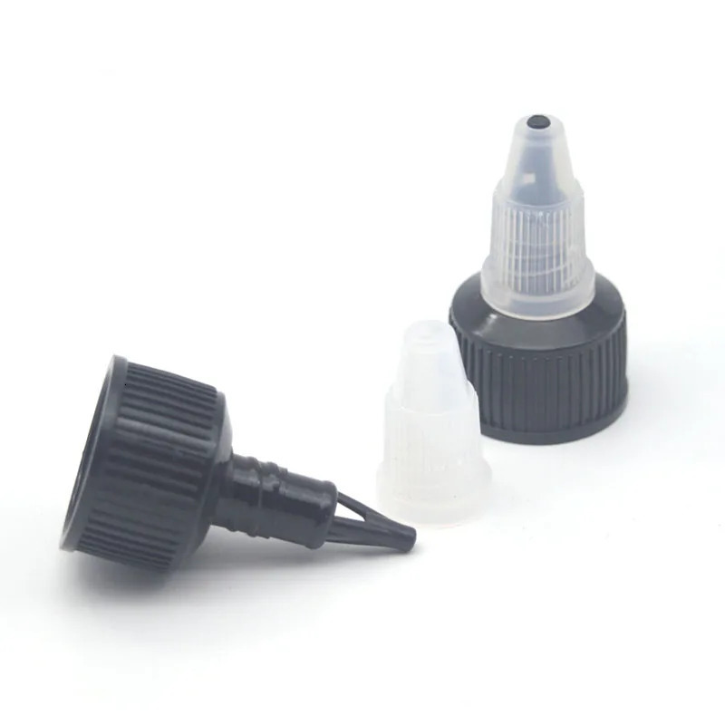 30Pcs 30ml 60ml 100ml 120ml 150ml Plastic Empty Ink Vial Twist Top Black Cap Transparent Clear Bottle Tattooing Accessories 241225