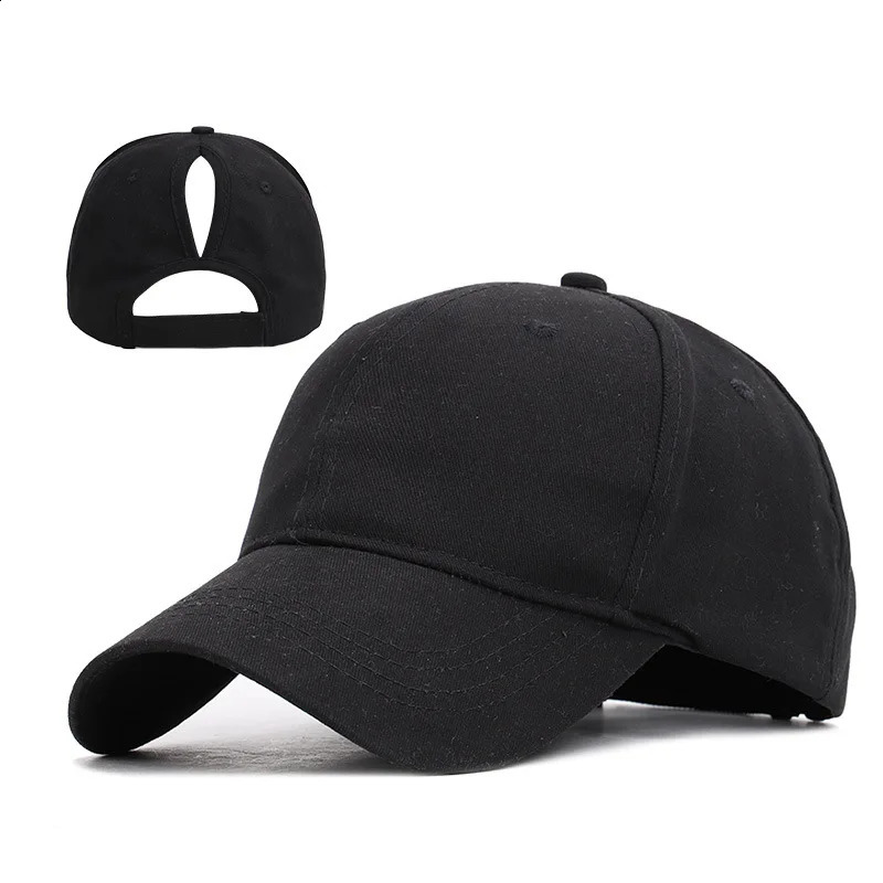 Solid Color High Ponytail Baseball Cap for Women Girls Sport Running Golf Tennis Caps Bundle Hair Tie High Messy Bun Ponycap 241226
