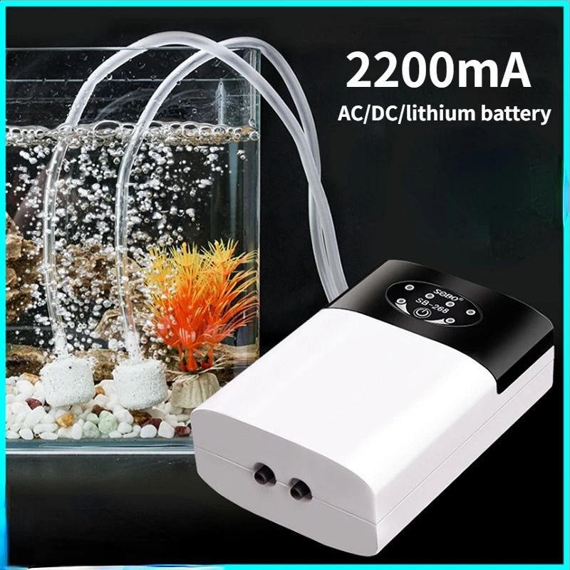 Dual-Purpose Aquarium Oxygen Pump Practical Exhaust USB Charging Portable Ultra Silent Air Compressor for Fish Tank Air Pump 241225