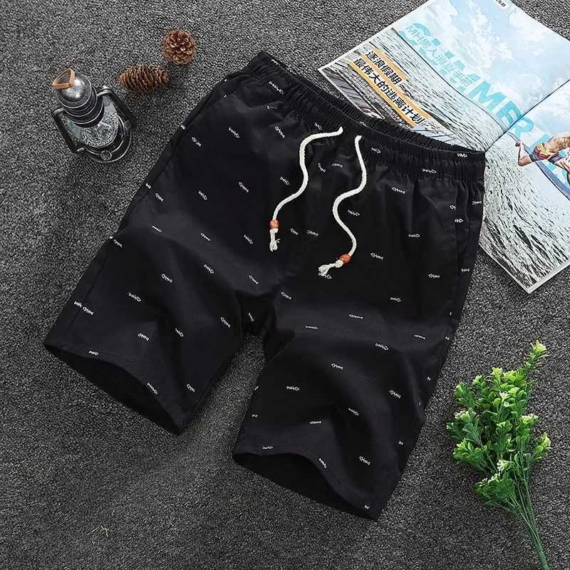 2024 Summer Mens shorts Casual Loose Cropped Trousers Sports Shorts Loose Knit Straight Casual Pants Cotton Short Pants New 4XL W241226