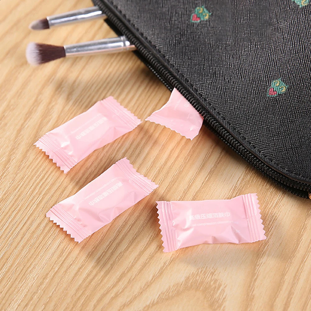 200/150/100pcs Disposable Travel Towel Compressed Face Towel Compact Tablet Mini Wet Wipes Damp Napkin Gusset Towel Tissue 241226