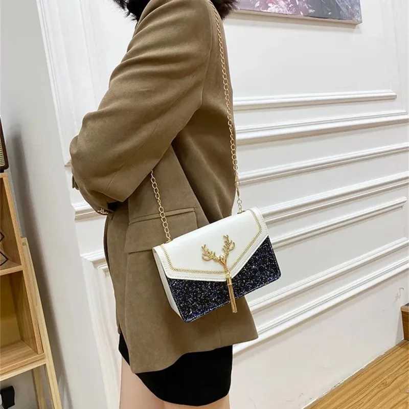 2024 Trendy Shoulder Bags Small Square Messenger Bag Women Female Handbag Phe Purse Pu Leather Crossbody Flap BagXJ241225