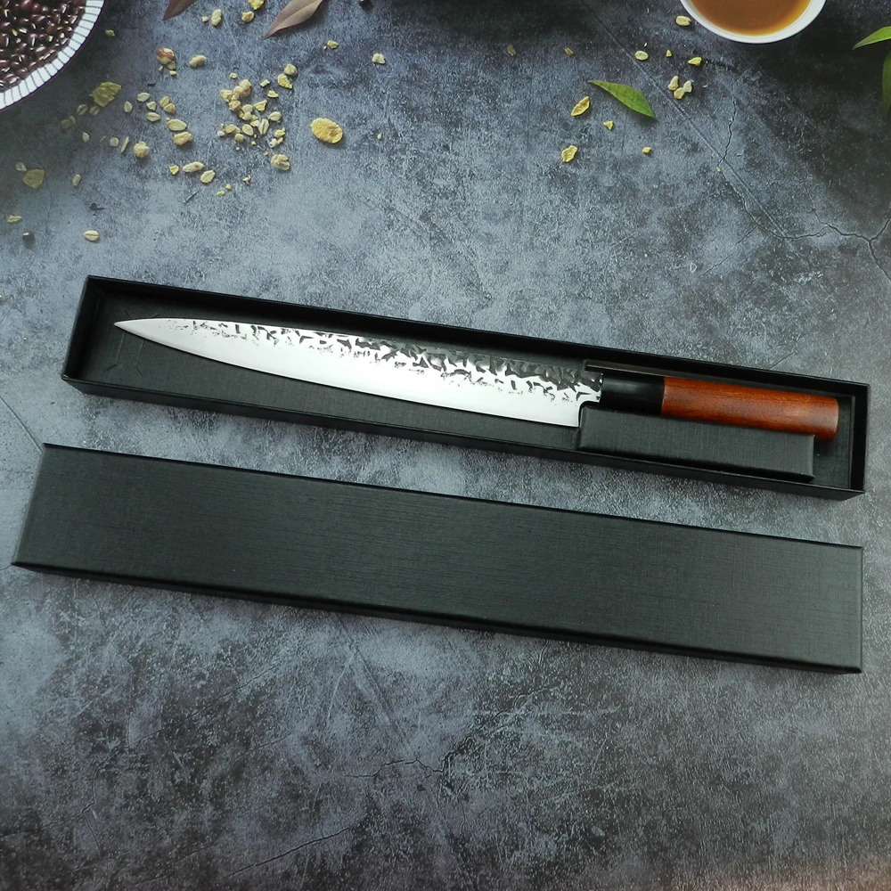 RZD Sashimi Knife Stainless Steel 9-inch Knife Japanese Style Wooden Handle Cooking Slicer 241225