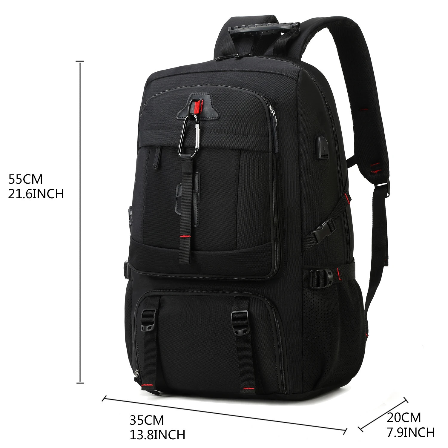 Outdoor backpack for travel 50L waterproof camping backpack for women and men backpack with shoe compartment 241225