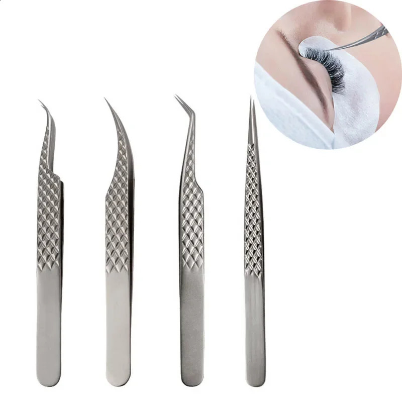Alloy Tweezers For Eyelash Extension High Precision Anti-static Eyebrow Eyelashes Tweezers instrumentos de maquillaje 241223