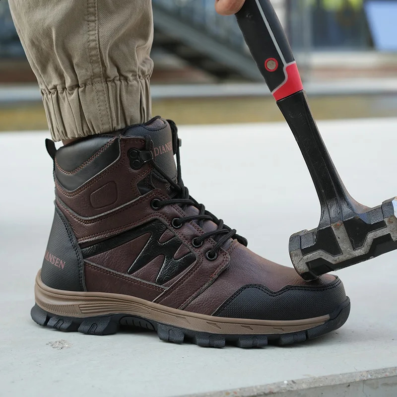 Work Boots Indestructible Safety Shoes Men Steel Toe Shoes Puncture-Proof Sneakers Male Shoes Women Non Slip waterproof boots 241226