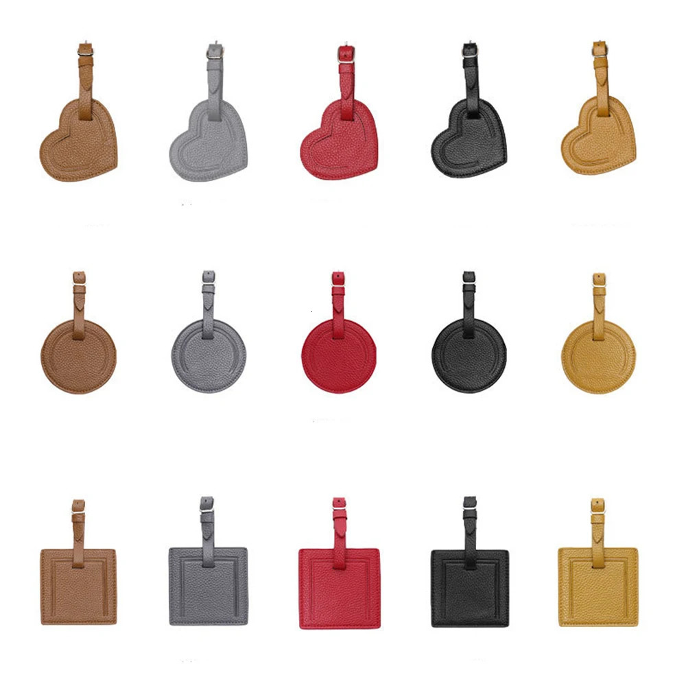 100% Genuine Leather Travel Luggage Tag Letters Cowhide Suitcase Label Tag Baggage Bag Name Address Card Holder 241225