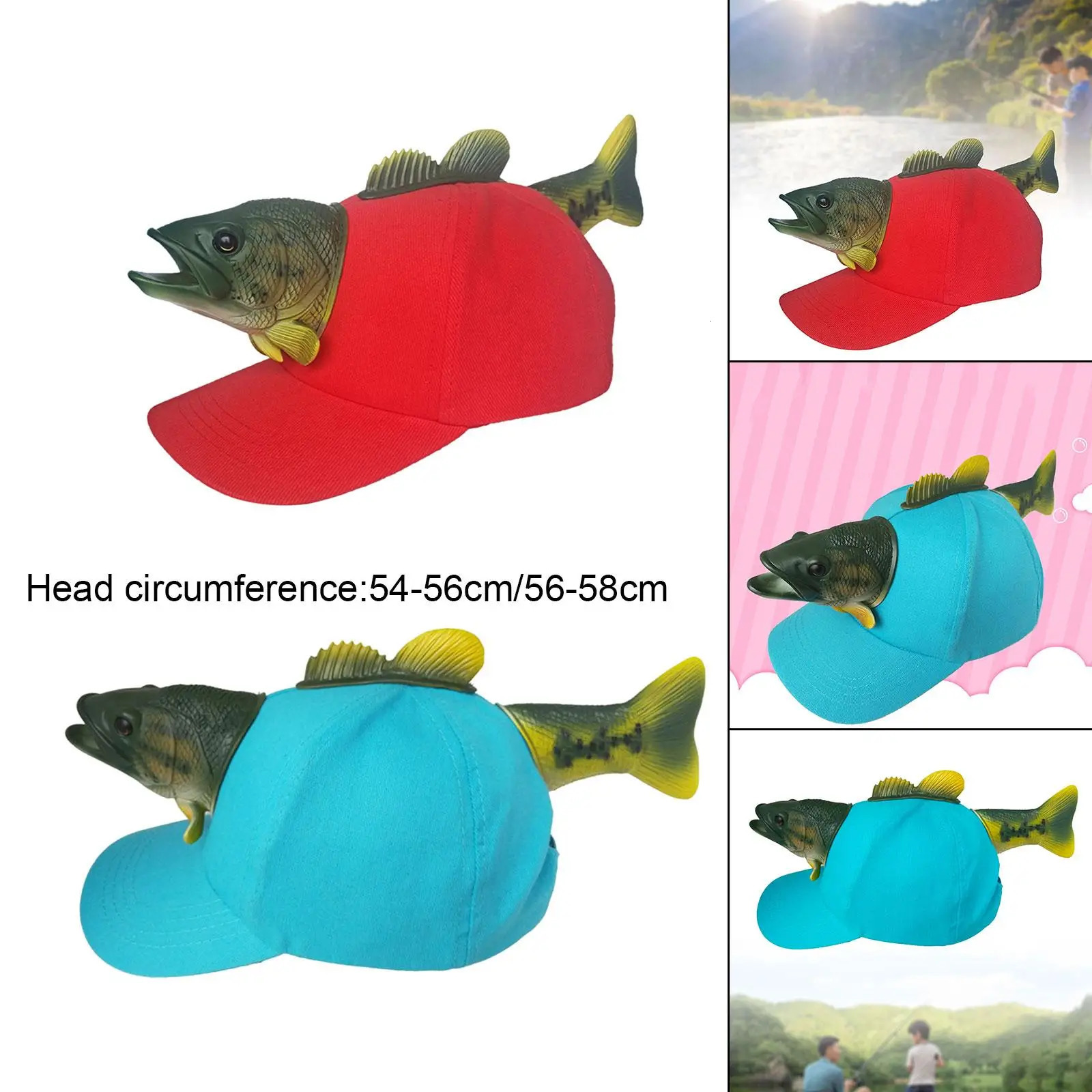 Novelty Baseball Cap Cartoon Trendy Parent Child Party Performance Fish Hat 241225