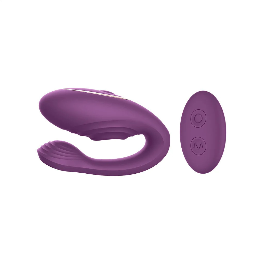 U Shape Panties Vibrators for Women G Spot Clit Erotic Tapping Massager Double Vibrating Silicone Sex Toys Couples 241226