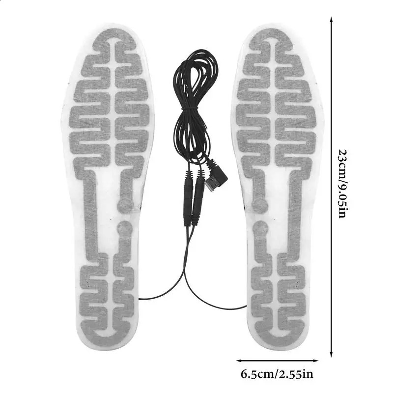 Heated Shoe Insoles USB Electric Foot Warmer For Winter Heating Insoles For Sneakers Boots Leather Shoes Rapid Heating 241226