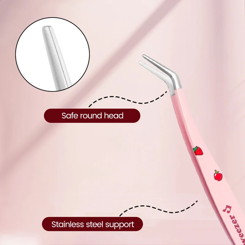 6/7Pcs False Lashes Tweezers Set Curved Straight for Fake Eyelashes Extensions Eyebrow Hair Clip Tongs Nail Art Makeup Tool 241223