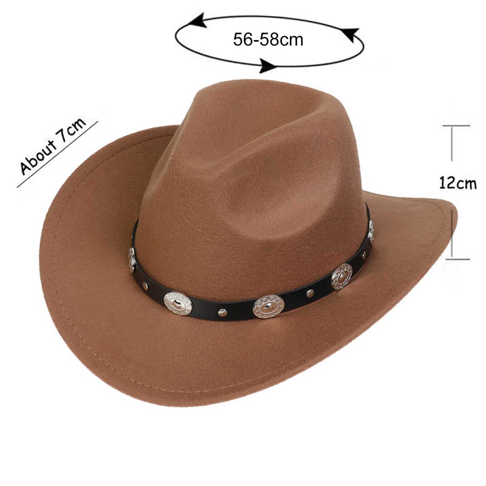 Combhasaki unisex womens denim hat retro classic denim hat wide brown sun hat with belt W241225