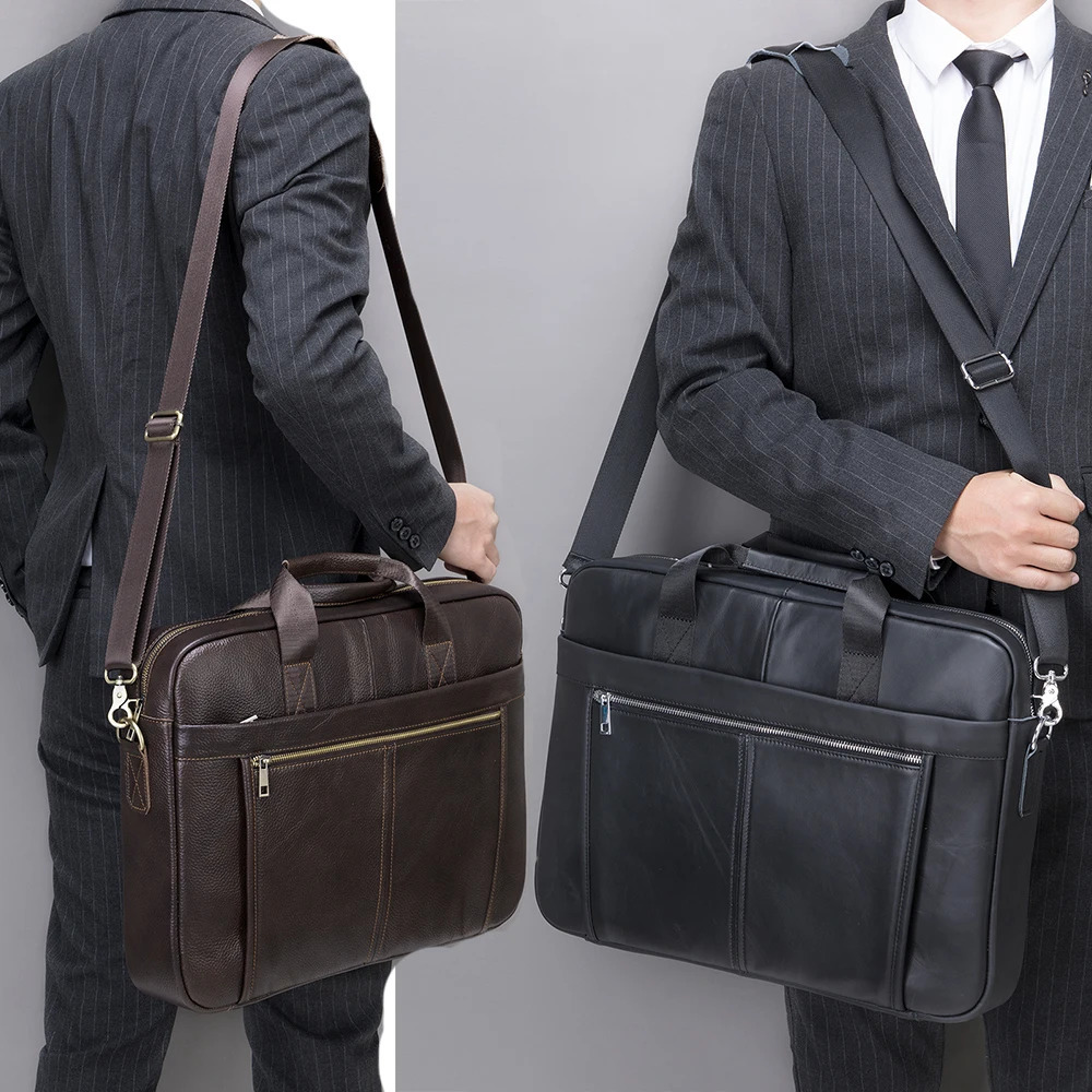 WESTAL 17 Laptop Bag for Men Briefcases Genuine Leather a4 Document Bags Mens Business Bag Leather Men Handbags 5013 241225