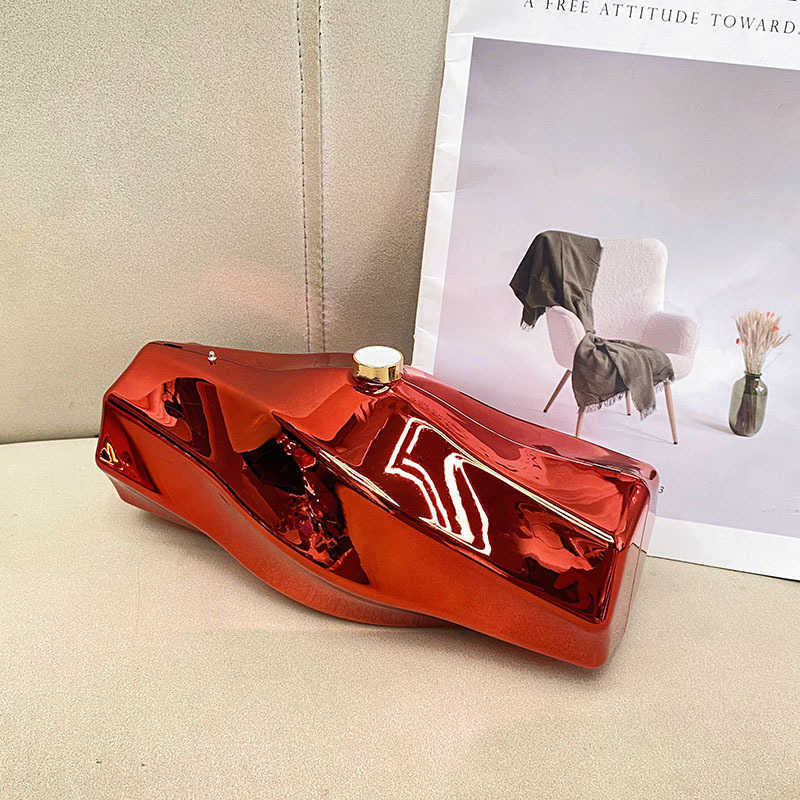 Evening Bags Clutch Fashionable Irregular High End Box Bag Simple Temperament Generous Acrylic Hand Held Crossbody Bags 241226