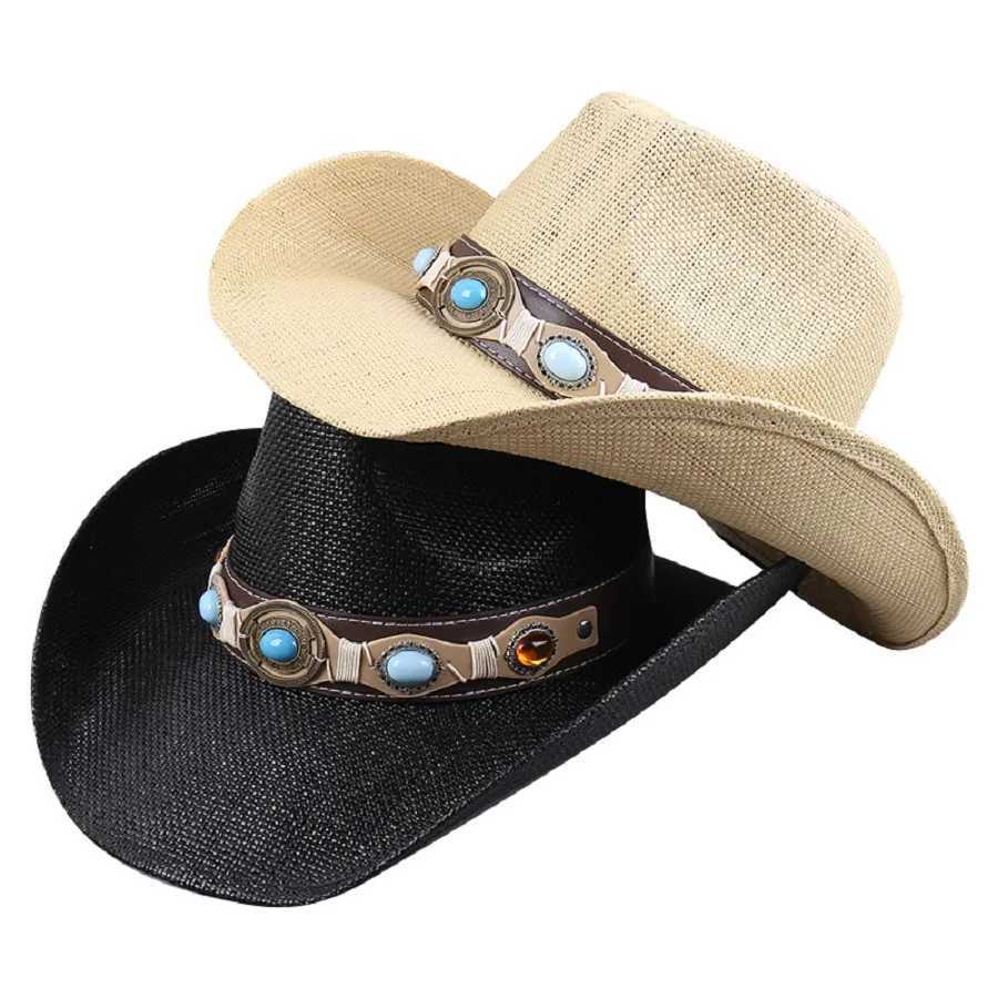 Retro outdoor mountain cowboy hat mens and womens accessories Western horse back riding sun protection str hat s W241225