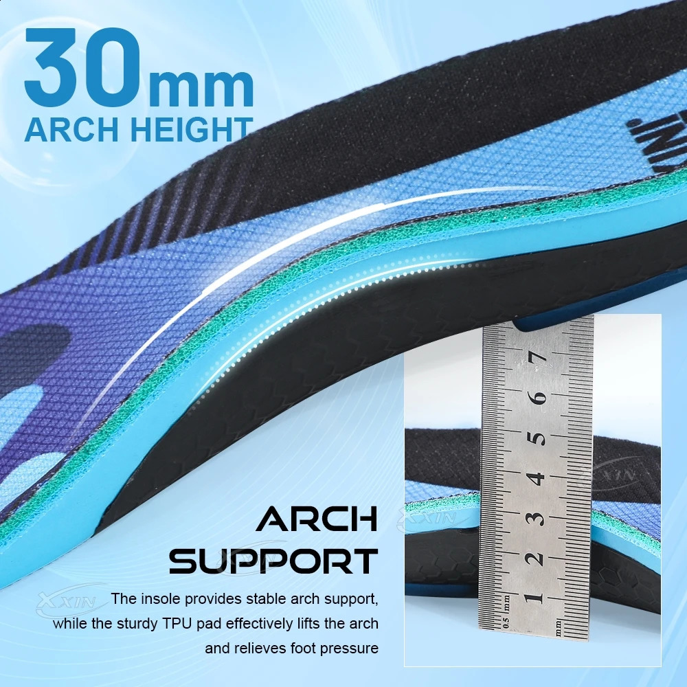 Carbon Fiber Insole Poron Cushioning heel Arch Support Shoe Insoles Pad Running Sport Shoe Insert size 35-48 241226