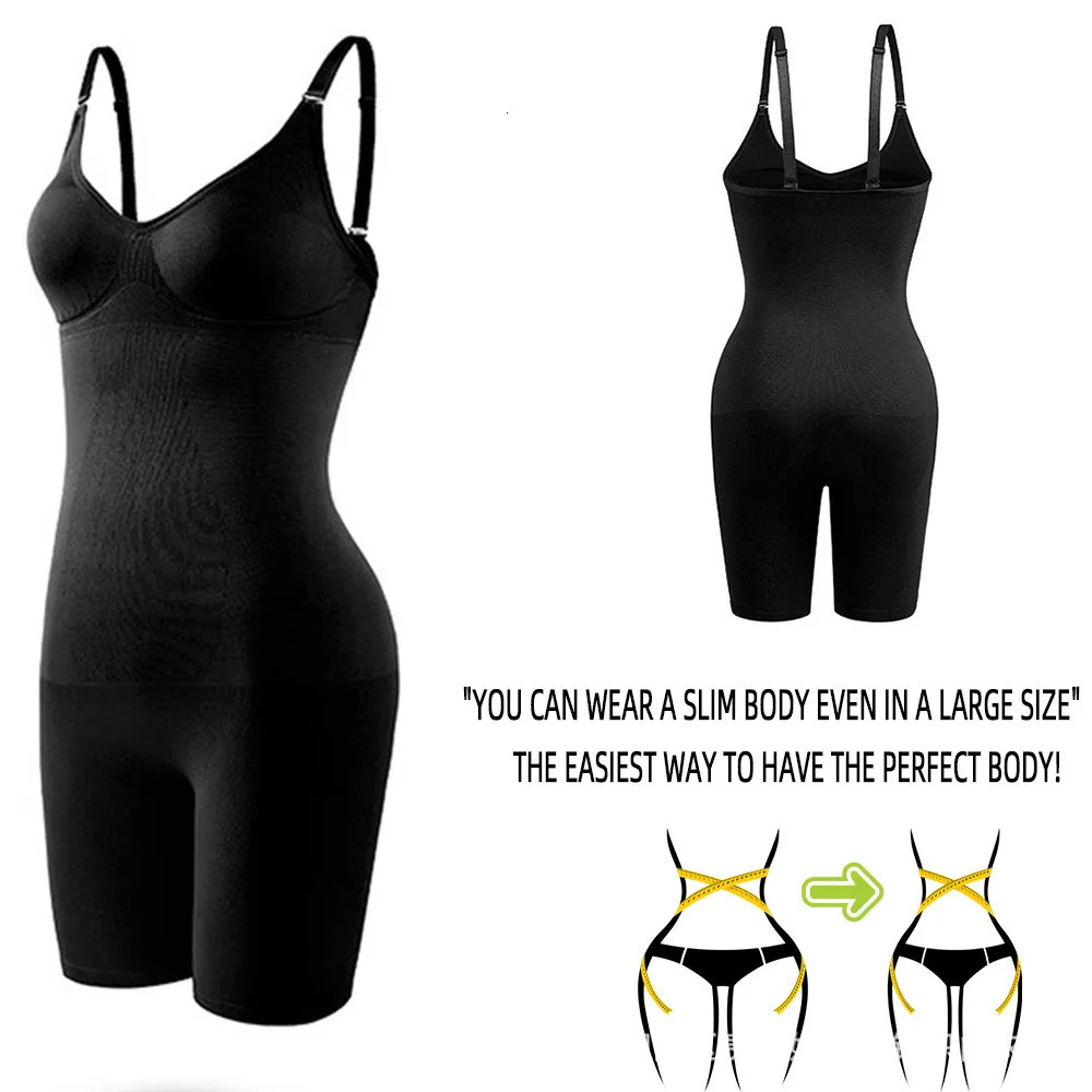 Seamless Women Bodysuit Butt Lifter Shapewear Waist Trainer Body Shaper Strappy-Back Chest Enhancing Corrective Underwear Corset 241225