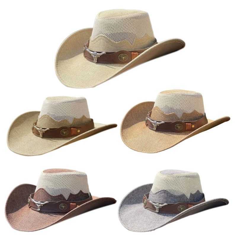 Fashion Cowboy Hat Music Festival Party Hat Wedding Accor Cowboy Sun Descends W241225