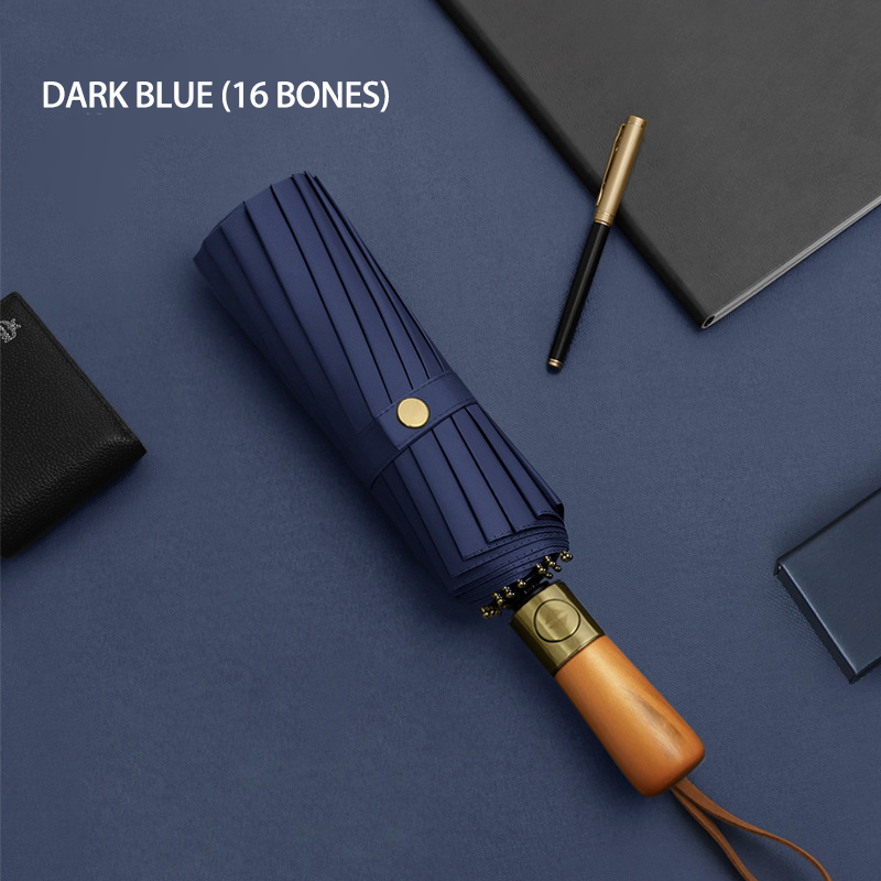 Wholesale Automatic Folding Umbrellas for Winter - Sturdy 16-Bone Design with Personalized Logo Option