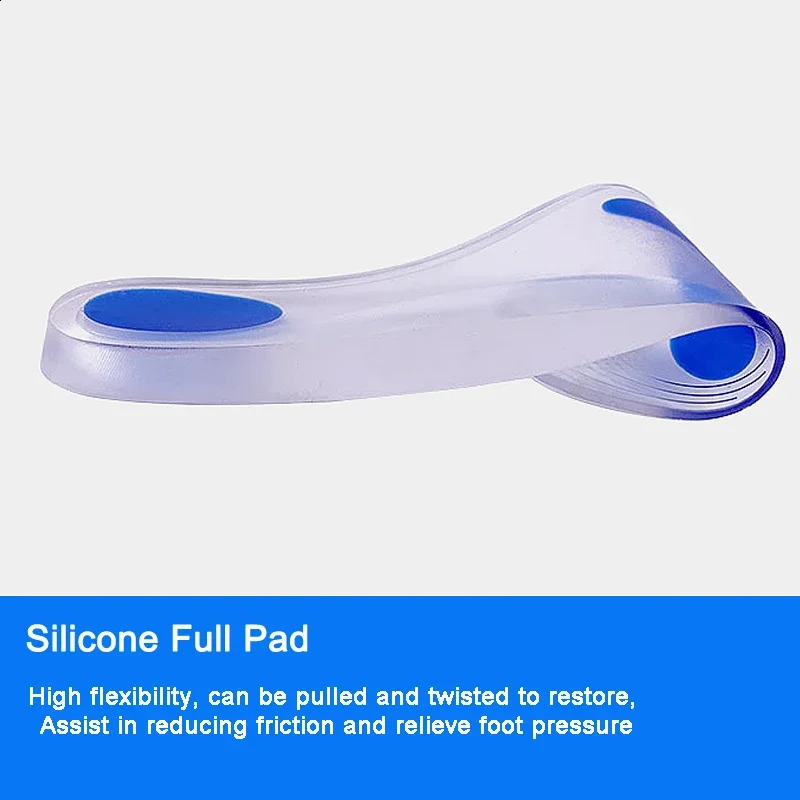 Silicon Orthopedic insoles for Shoes Women Men Flat Foot Arch Support Shoe Pad Shock Absorption Plantar Fasciitis Relief Insoles 241226