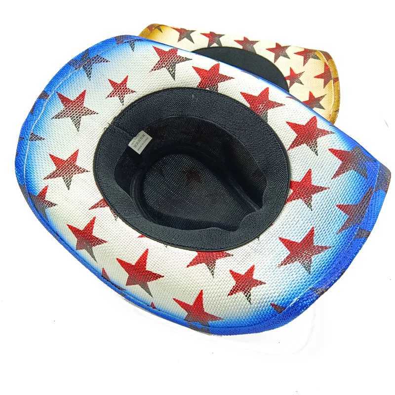 Summer cowboy hat sun hat black summer thick sun hat cowboy hat mens and womens beach W241225