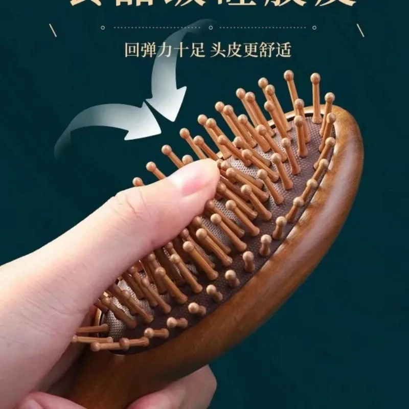 Wood Healthy Air Cushion Comb Tangled Hair Comb Hair Brush Massage static Out Wet Curly Hair Brushes Barber Styling Tool 241225